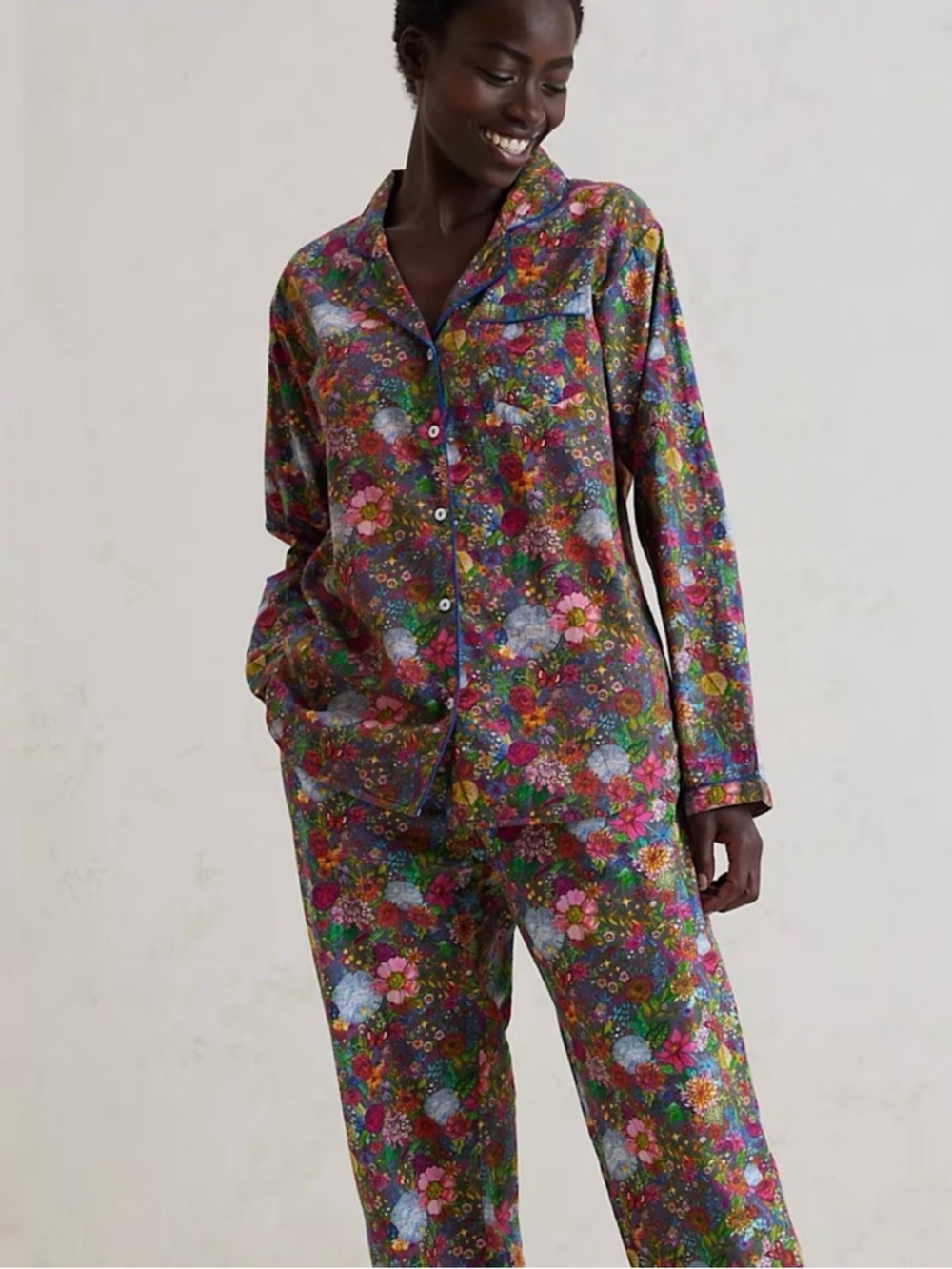 Lola + Blake Women’s Floral Button-Front Pajama Set - Multi